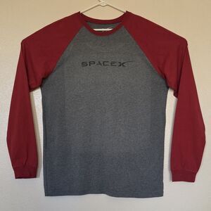SpaceX Logo XL Long Sleeve T-Shirt Raglan Jersey Space Program NASA Elon Musk